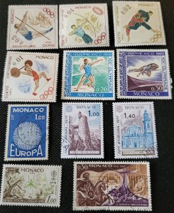 Monaco, 1962-77, Olympics , Europa, et.al., half unused, SCV$4.55