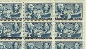 US #947 POSTAL CENTENARY MINT SHEET OF 50 NEVER HINGED