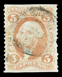 Scott R25b 5c Express Part Perf Revenue Issue Used F-VF Hand Cancel