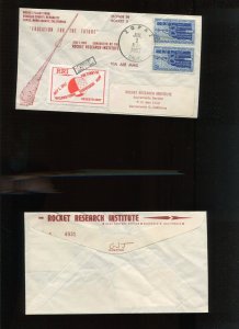 RRI ROCKET #5 FLOWN COVER JULY 1 1957 TOPAZ CALIFORNIA (HR1104)