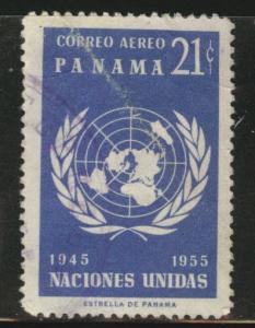 Panama  Scott C200 Used 1958 UN airmail Creased