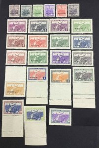 MOMEN: ARGENTINA SC #374s-398s 1930-1931 MUESTRA SET MINT OG NH LOT #64325