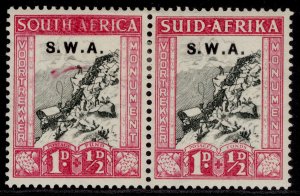 SOUTH WEST AFRICA GV SG93a, 1d + ½d BLURRED SA & RED COMET FLAW, M MINT. Cat £80 