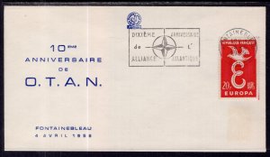 France 10th Annivesary NATO 1959 Cover