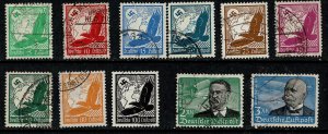 Germany #C46-56 used cpl airmails