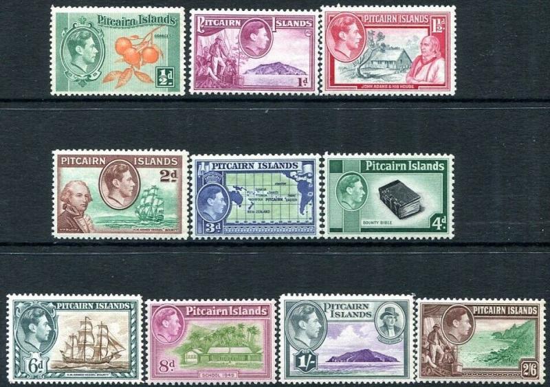 PITCAIRN ISLANDS-1940-51 Set to 2/6 Sg 1-8 UNMOUNTED MINT V30013