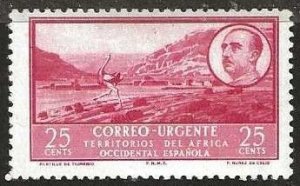 Spanish West Africa E1 mint, hinge remnant.  1951.  (S1421)