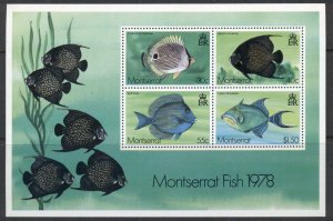 Montserrat 1978 Marine Life, Fish MS MUH