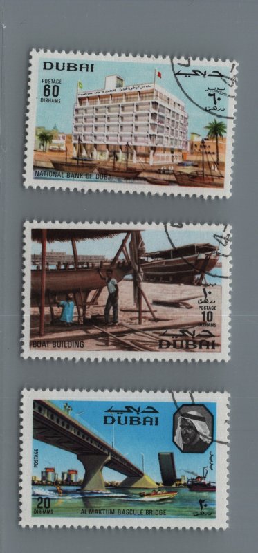 38 Dubai Stamps NH Light Cancels GREAT COLLECTION! Stock Numbers Listed Inside!