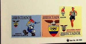 ECUADOR Sc 1401-3 NH ISSUE OF 1996 - OLYMPICS