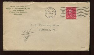 409 Schermack Used on Geo L Shuman & Co Chicago Cover MG40