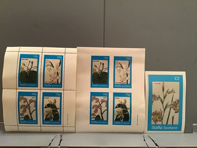 Staffa Scotland plants flowers Thrift mint never hinged stamps R24084 