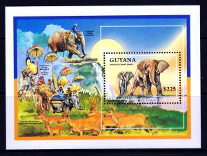 Guyana 1992 Elephants Mint MNH Miniature Sheet SC 2608