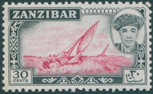 Zanzibar 1961 30c carmine-red & black SG378 CTO