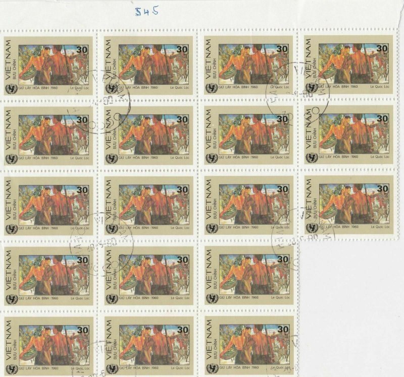 Vietnam Hunting Scene Stamps Crafts Decoupage or Collect Ref 28312 