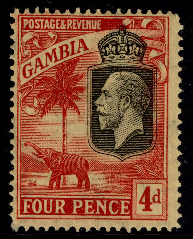 GAMBIA GV SG129, 4d red/yellow, M MINT. Cat £29.