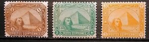 Egypt 1888 1906 sc 43a 46a sphynx and pyramid MNH short set wm 119, as seen