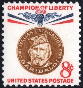 SC#1169 8¢ Champion of Liberty: Giuseppe Garibaldi (1960) MNH