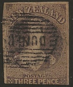 New Zealand 13 1863  3 pence fine used