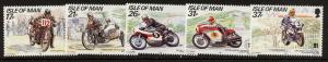 Isle of Man 472-6 MNH Motorcycle Racing, Tourist Trophy Mountain Course