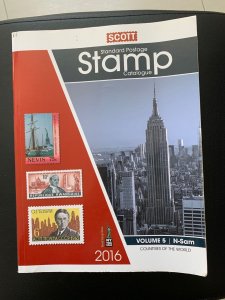 US Volume 5 2016 Scott Standard Postage Stamp Catalogue - N-Sam