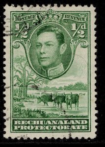 BECHUANALAND PROTECTORATE GVI SG118b, ½d yellow-green, FINE USED.