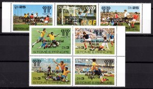 St.Thomas & Prince 1979 Sc#499/500 WORLD CUP WINNER ARGENTINA 78 Block+Strip MNH