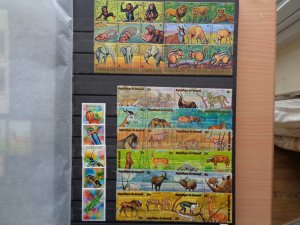 Burundi and Guinea Cancelled stamps Animal Kingdom of Africa Gold font #8