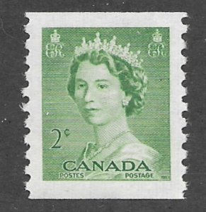 Canada # 331   QE II   2c COIL    1953    (1) Mint NH