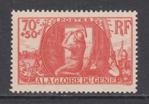 France Sc B82 MNH. 1939 70c + 50c Army Engineer, complete set, F-VF.