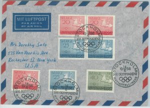 75923  - SWEDEN - Postal History - FDC (??) Cover 1956 Olympic Games