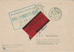Germany DDR Z K D 1967 Central Courier Hohenmolsen Cancel Stamps Cover Ref 24398