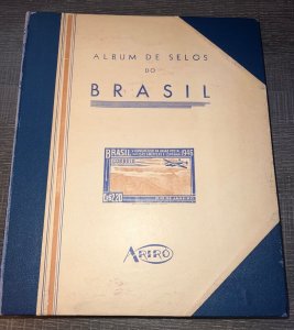 Used Classic Brasil Brazil ARIRO Stamp Album CLEAN 106 pages 1844-1953 