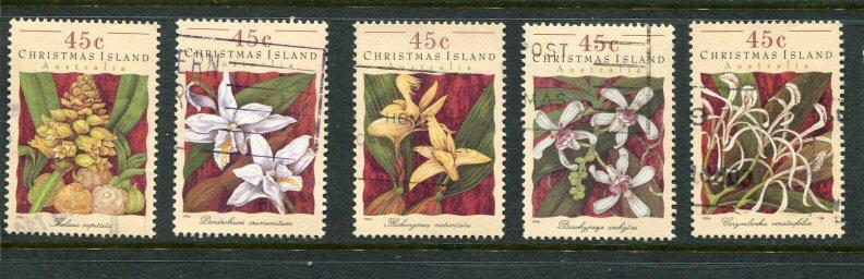 Christmas Island #363a-e Used