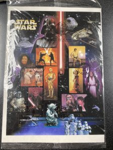 FDC 4143 Star Wars Anniversary 2007 First Day Of Issue Full Sheet 2007