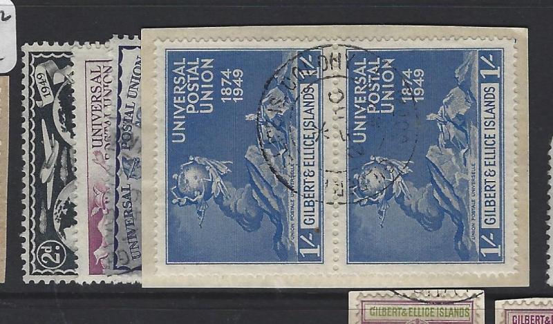 GILBERT AND ELLICE ISLANDS (P1804B)  UPU SET PAIRS SG 59-62 ON PIECE  VFU