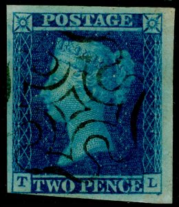 SG13, 2d pale blue, FINE USED. Cat £295+. SCOTTISH MX. TL 