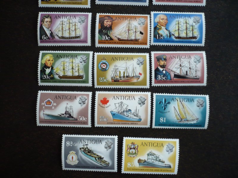 Stamps - Antigua - Scott# 241-257 - Mint Never Hinged Set of 17 Stamps