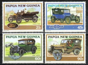 Papua New Guinea Stamp 841-844  - Classic cars