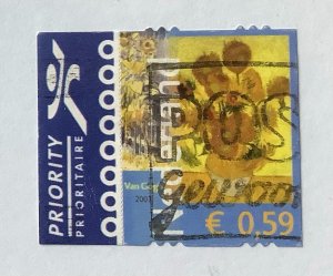 Netherlands 2003 Scott 1140  used - 0.59€,  Sunflowers by Vincent Van Gogh