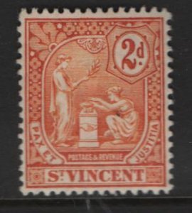 ST. VINCENT, 92, HINGED, 1907, PEACE AND JUSTICE