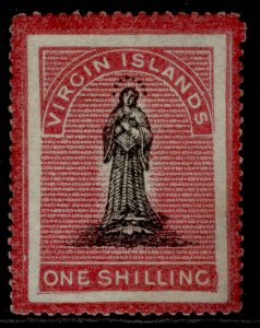 BRITISH VIRGIN ISLANDS QV SG20, 1s black & rose-carmine, M MINT. Cat £750.