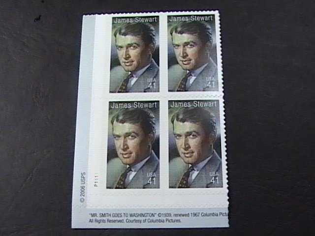 US # 4197-MNH--LL--PLATE # BLOCK OF 4--LEGENDS OF HOLLYWOOD/JIMMY STEWART-2007