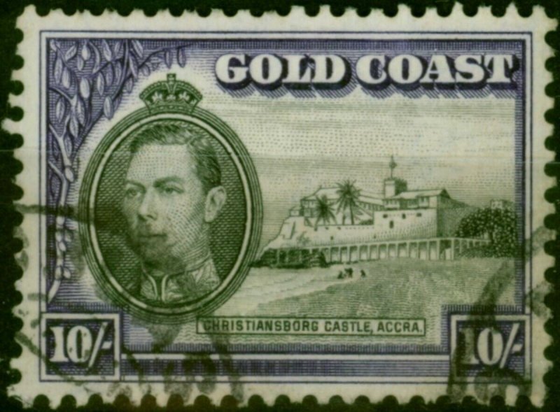 Gold Coast 1940 10s Black & Violet SG132 Fine Used (2)