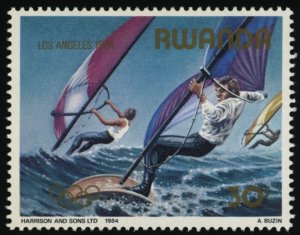 RWANDA Sc 1192 MNH - 1984 30c - 1984 Summer Olympics, Wind Surfing