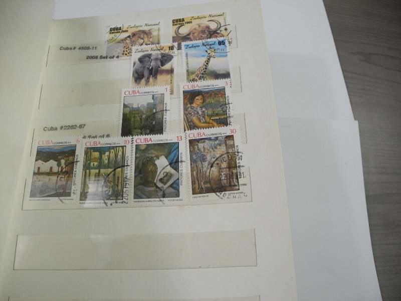 CUBA, accumulation of Stamps in a stock book