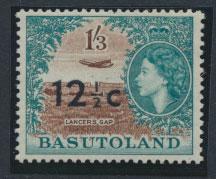 Basutoland  SG 65   Mint  Hinged  - Opt surcharge  Type I 