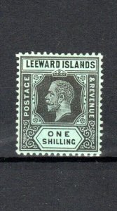 Leeward Islands 1913 1s on white back SG 54a MVLH 