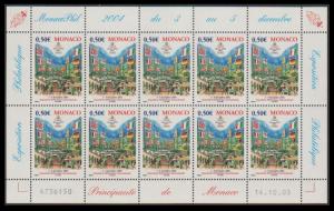 Monaco MonacoPhil 2004 Sheetlet of 10v SG#2623 MI#2671