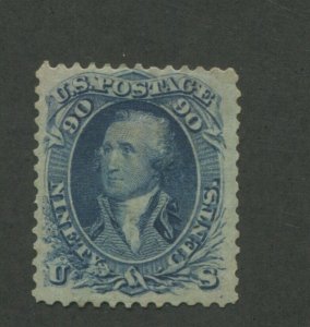 1861 United States Postage Stamp #72 Mint VF Disturbed Original Gum Certified